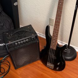 Bass Guitar With Amp 