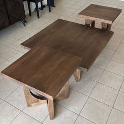 Solid Wood Coffee Table with Matching Nightstand