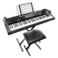 Alesis Talent 61-Key Portable Keyboard with Built-In Speakers Black - 