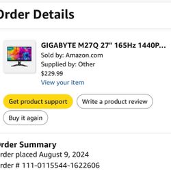 GIGABYTE M27Q 27” 1440p 165Hz IPS Monitor (2024 purchase)