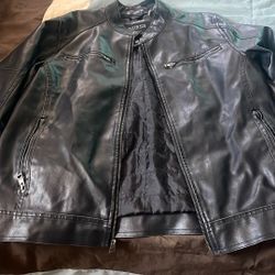 Guess Men’s Leather Jacket 