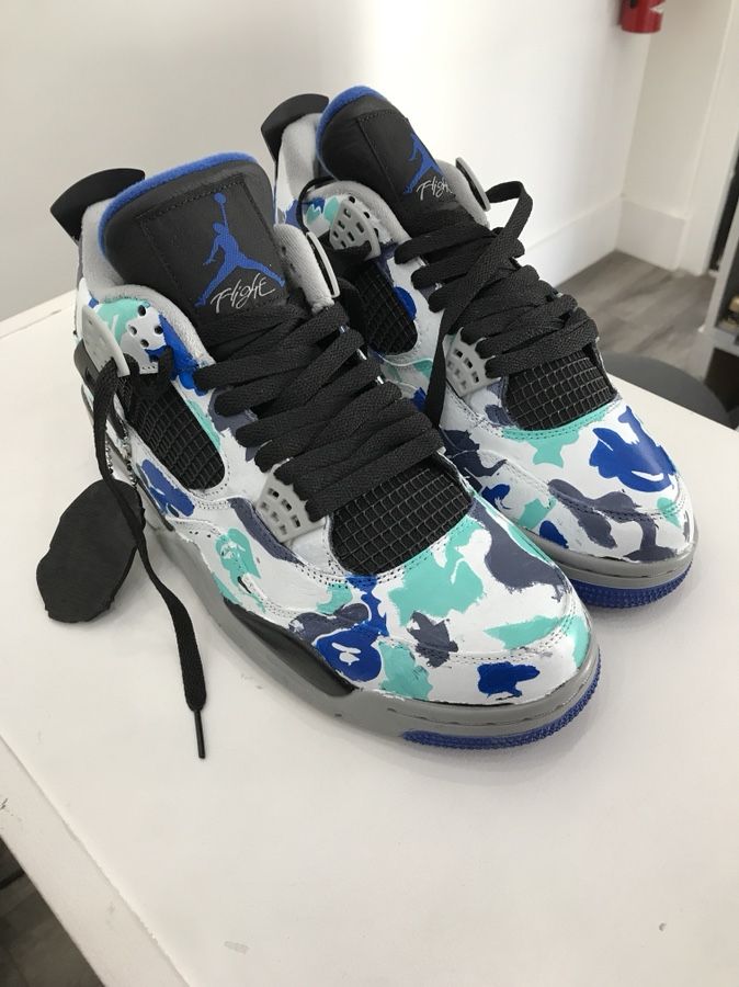 Jordan 4 Bape Motorsports Custom Size 12 Men for Sale in Clarksville, TN -  OfferUp