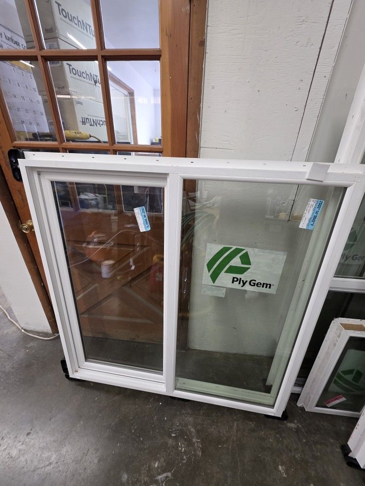 Vinyl White Sliding Window 47 1/2" X 47 1/2"