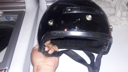 Half shell motorcycle helmet