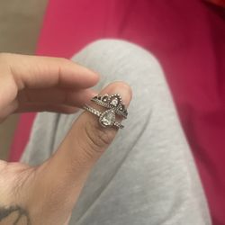 2 Silver Pandora rings