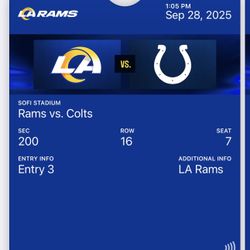 Rams/Colts Tickets