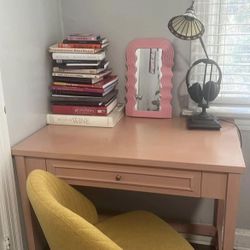 Pink Desk/Vanity Chair 