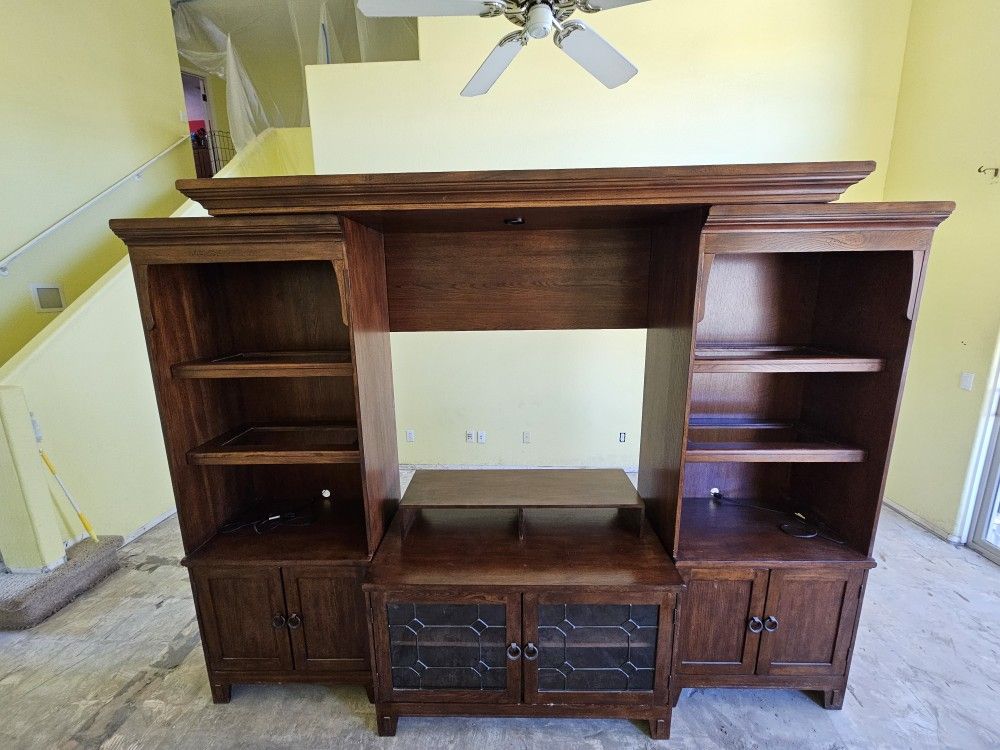 Entertainment Center Craftsman Style 4 Piece