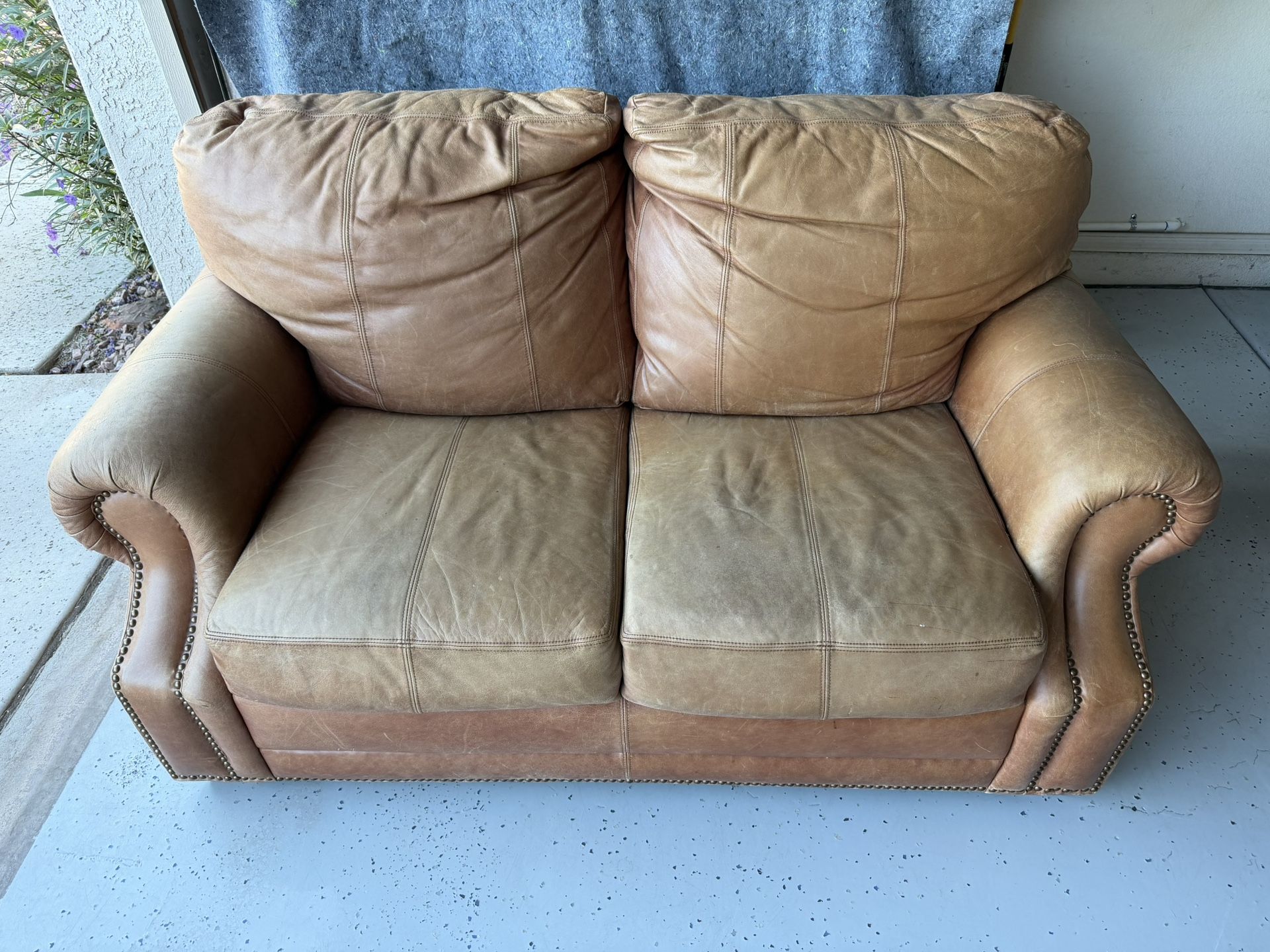 Leather Loveseat