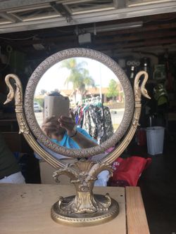 Duck antique mirror 10 inch