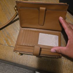 Michael Kors Brown Wristlet / Wallet – Excellent Condition