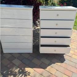 White Chest Five Drawer Dressers