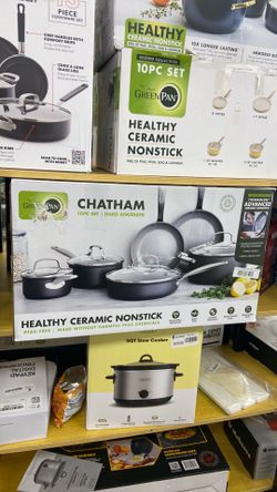 GreenPan Chatham 10-Piece Healthy Ceramic Nonstick Cookware Set – Hard Anodized