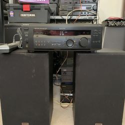 Moving Sale Sony Dolby Surround Sound Receiver With Pair Of Sony Speakers 