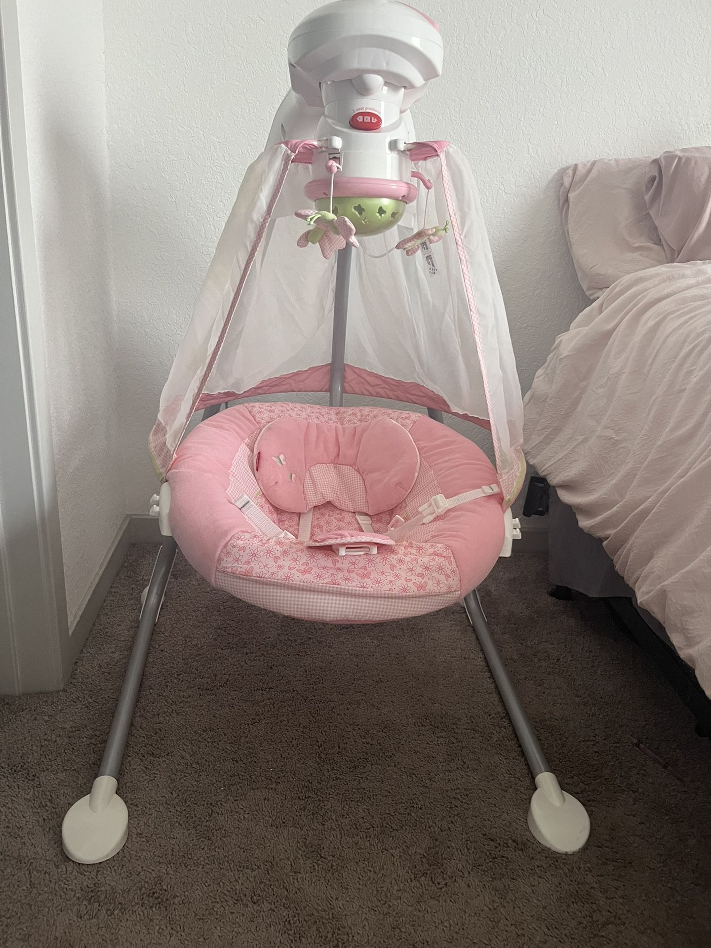 Baby Cradle Swing Fisher-Price Butterfly Pink