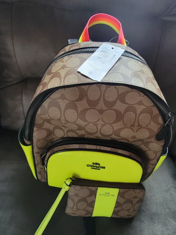 NWT COACH backpack And Wristlet 