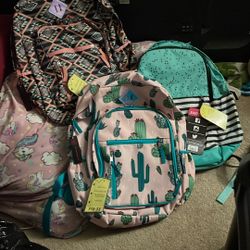 New Backpacks With Tags