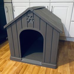 New Gray Plastic Dog House 