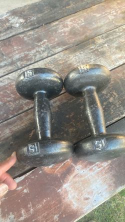 2     15 lbs.  curl bars