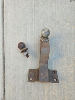 Vintage Trailer Hitch Ball Mount with Extra Ball from 60's Pickup Truck