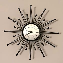 Sterling & Noble MCM Atomic Starburst Wall Clock