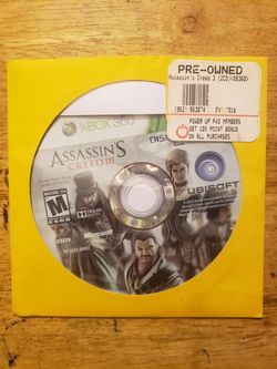 Assasins creed 3 Xbox 360