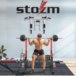 Squat Rack And Olympic Barbell COMBO