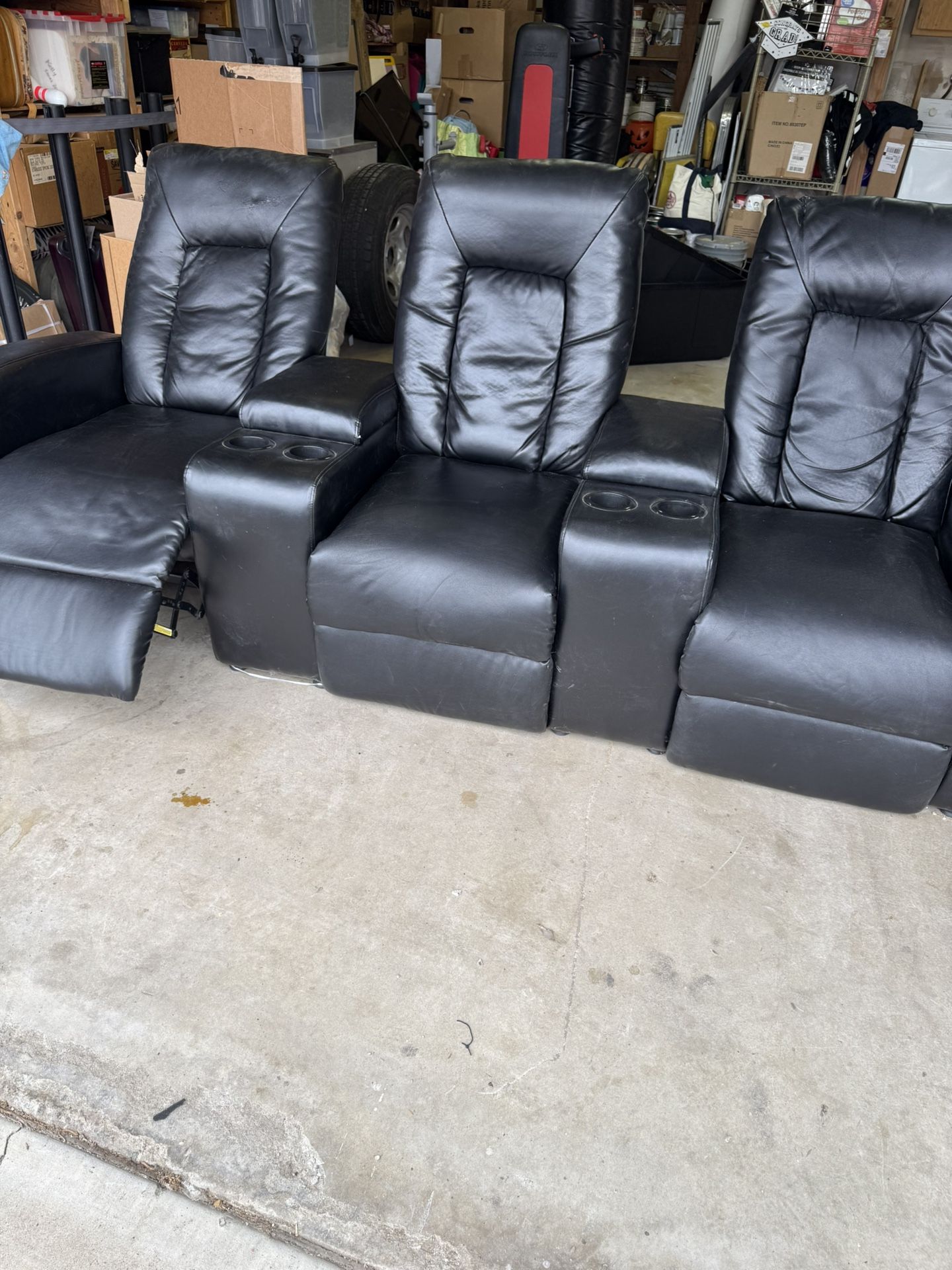 Theater Style Reclining Couch-manual
