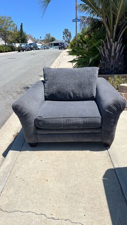 Oversized Gray Accent Chair