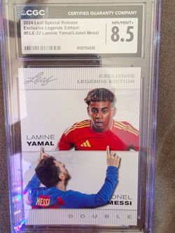 Lionel Messi and Lamine Yamal exclusive double legends edition 8.5 grade