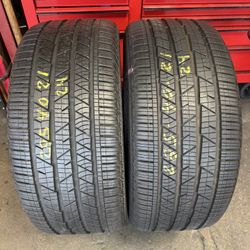 21” tires continental 285/40/21 semi new with free installation $250