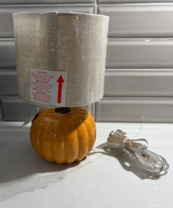 New 10” Thanksgiving Harvest Fall Pumpkin Small Lamp