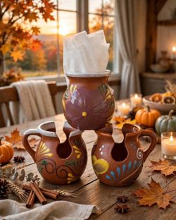 2x10 Mexican Terracotta napkins holders or $6 each