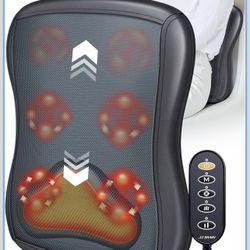 New-JZBRAIN Shiatsu Back Massager with Heat : Up and Down Rolling Massage - Electric Back Massager for Pain Relief Deep Tissue - Heated Lower Back Mas