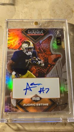 Audric Estime Auto Mania Rookie Auto 1/1 Minnesota Vikings RB