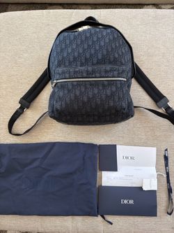 Dior Black Rider Backpack Backpack Oblique Jacquard Canvas $3000 MSRP