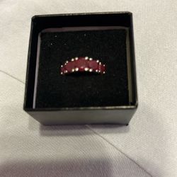 925 Sterling Silver (5 Stone) Ruby Ring