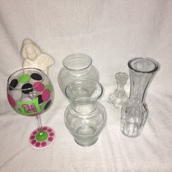 Vase And Glass Bundle 