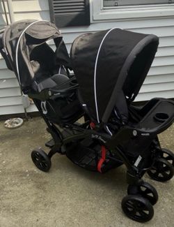 BABY TREND SIT AND STAND Double Stroller Cup Holders Easy Fold