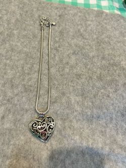 Silver-plated Big Heart Necklace