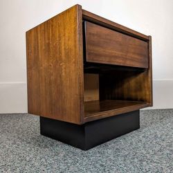 MCM Vintage American Walnut Nightstand by Barwick