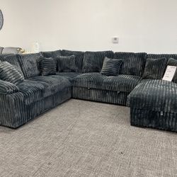 Dark Gray Sectional Pullout & Storage Chaise Set - Free Delivery Promo