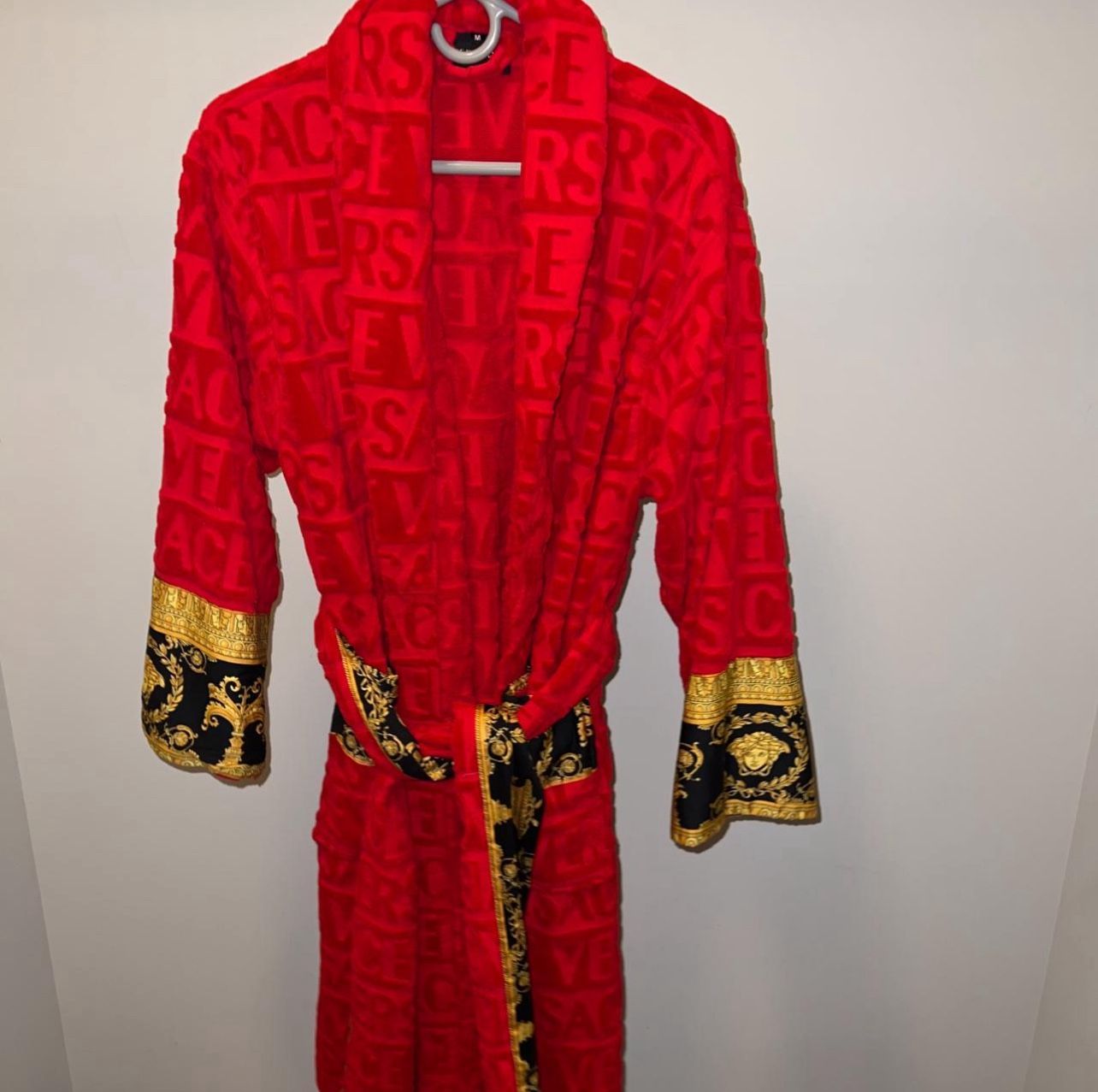 Red Versace robe