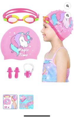 Girls Pink Swim Cap kit