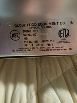 Globe chef mate meat slicer