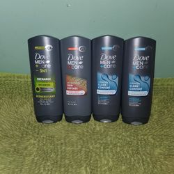 4 Dove Men + Care Body + Face Wash 18oz