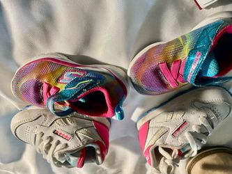 Little girl Reebok sketchers tennis shoes
