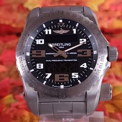 Breitling Emergency II 51mm Titanium Black Dial Men’s Watch Full Set E76325