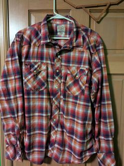 Men's Large Western & Plaid Button Down 3-Shirt Bundle (Lucky Brand, Kenneth Cole, Helix)
