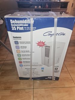 Dehumidifier Comfort Aire BHD-35B 35-Pint Dehumidifier 115V Auto Shut Off New Box